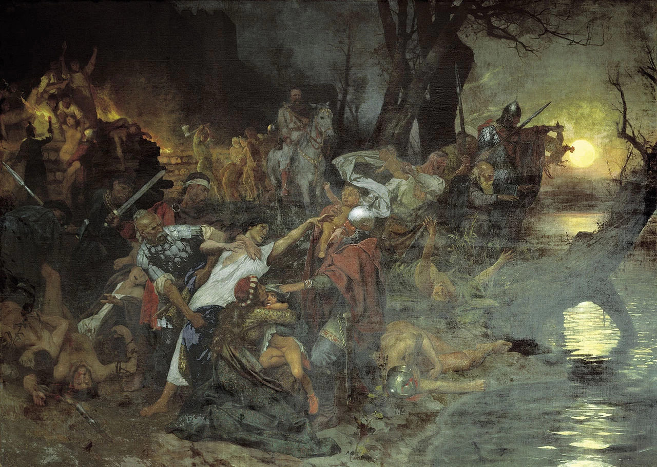 Henryk Siemiradzki - I combattenti di Svyatoslav nella battaglia di Silistria